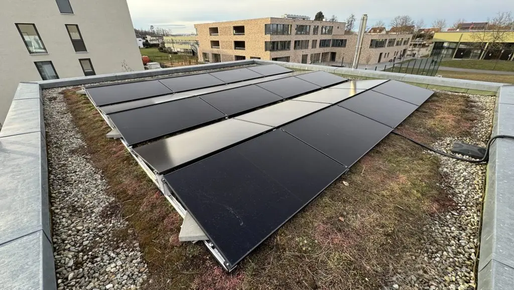 Solaranlage auf einem Flachdach