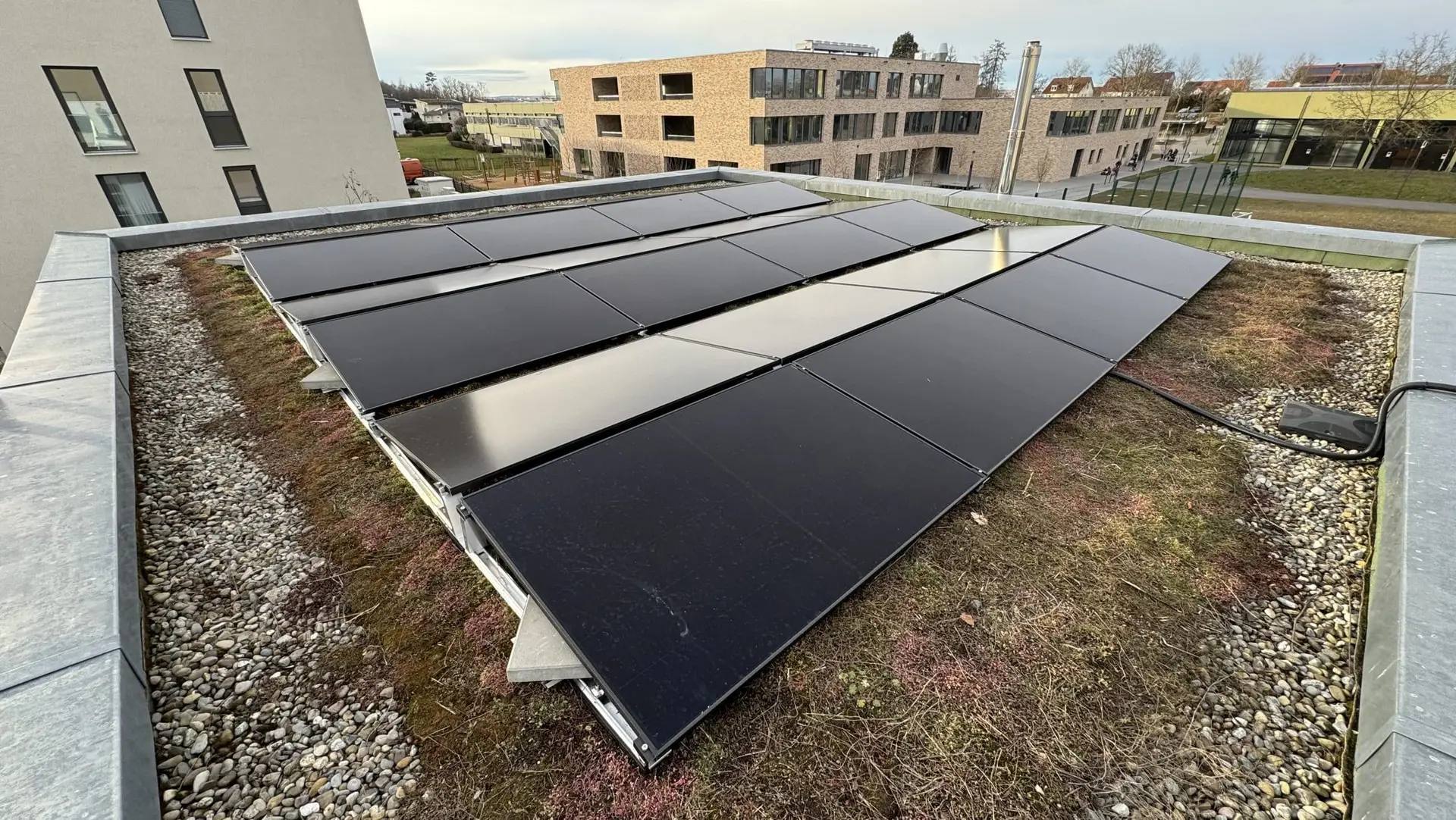 Solaranlage auf einem Flachdach